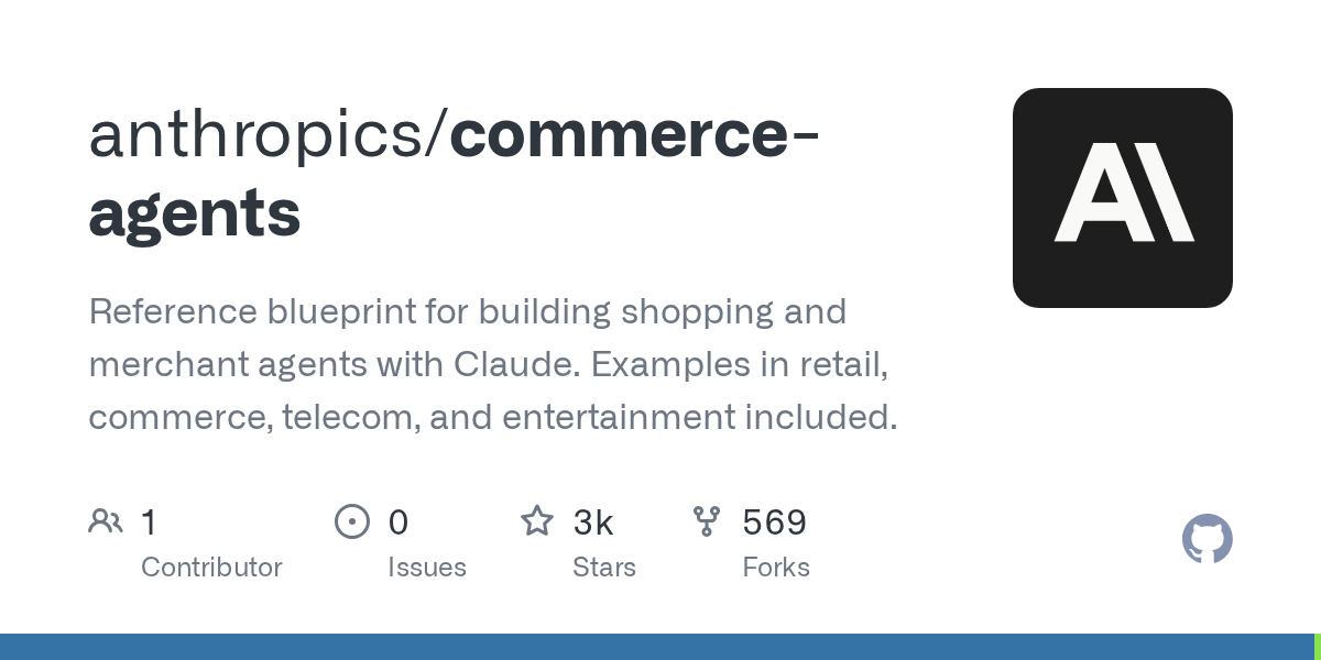 Anthropic Commerce Agents GitHub 專案